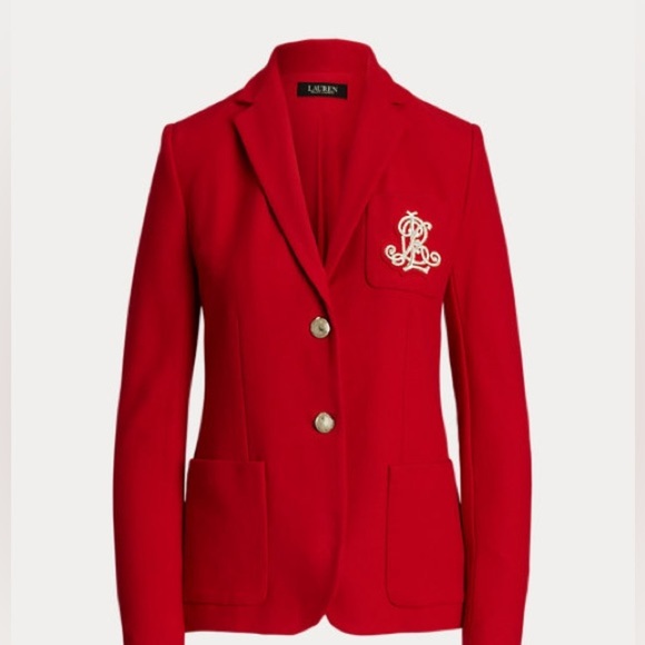 Lauren Ralph Lauren Anfisa Crest Logo Blazer Jacket - Picture 6 of 10